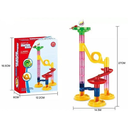 Bauklötze-Murmelbahn-Säulen-Spielset