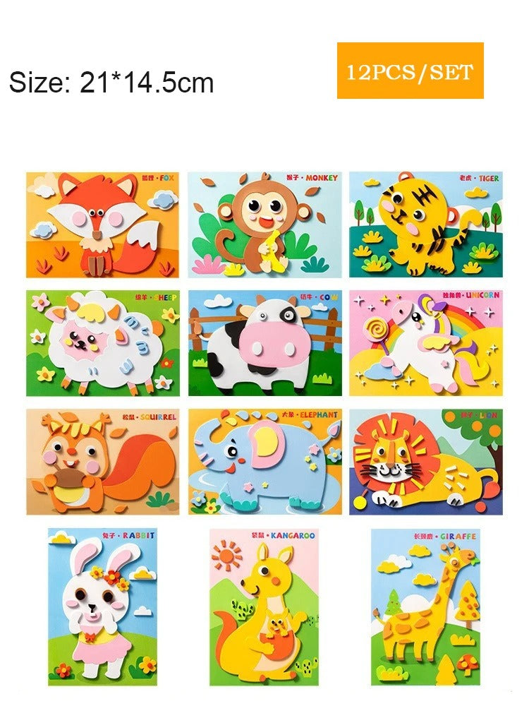 Kreatives Sticker Bastel Set für Kinder