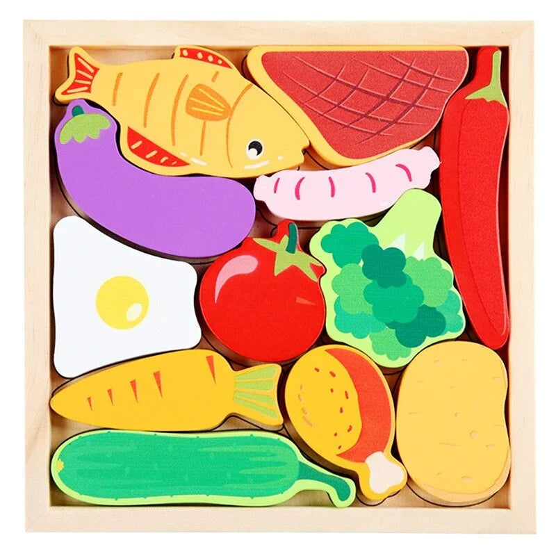 WoodlandPuzzle – Wie passen die Formen in den Rahmen? – Formenpuzzle